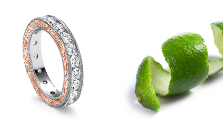 stackable eternity with round diamonds