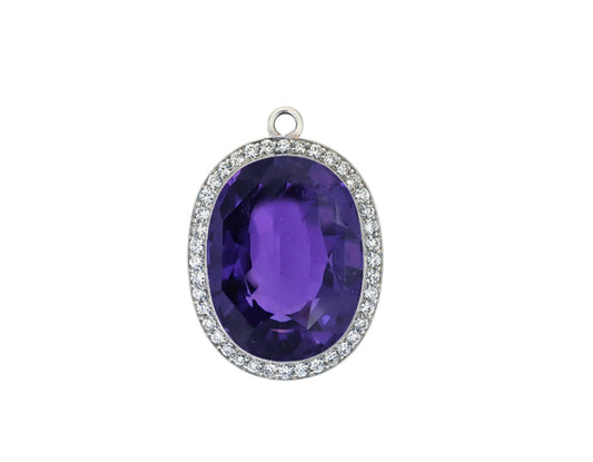 5 custom unique oval purple sapphire and diamond halo earrings