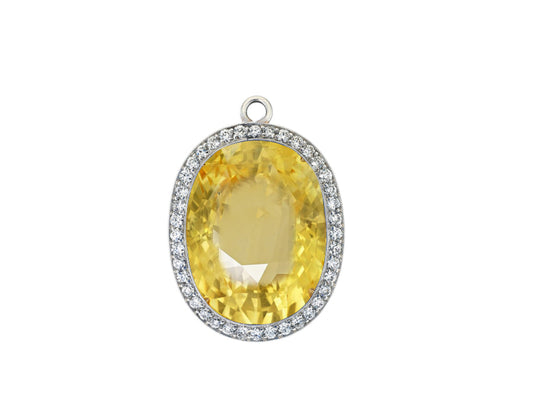 5 custom unique oval yellow sapphire and diamond halo earrings