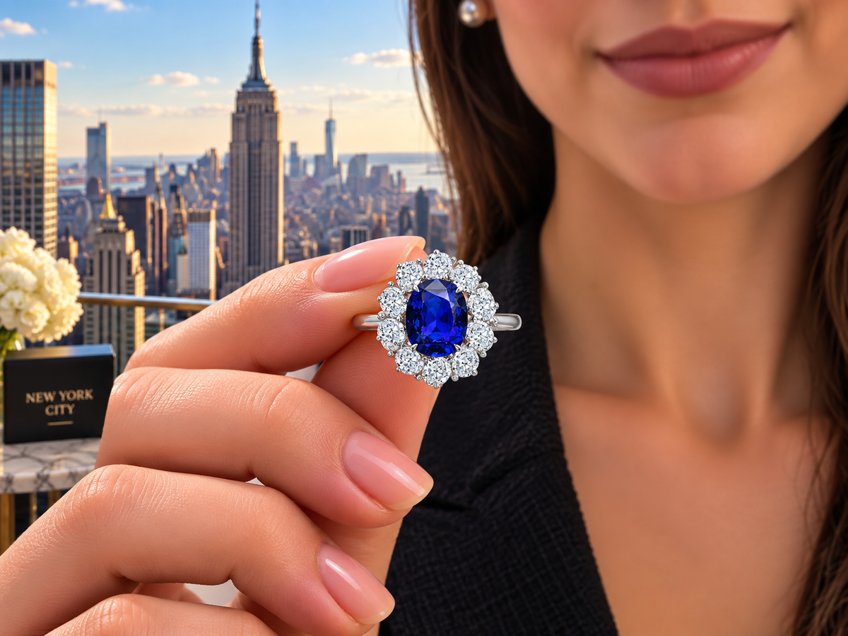 New 2026 22 custom made unique affordable blue sapphire diamond accents engagement rings