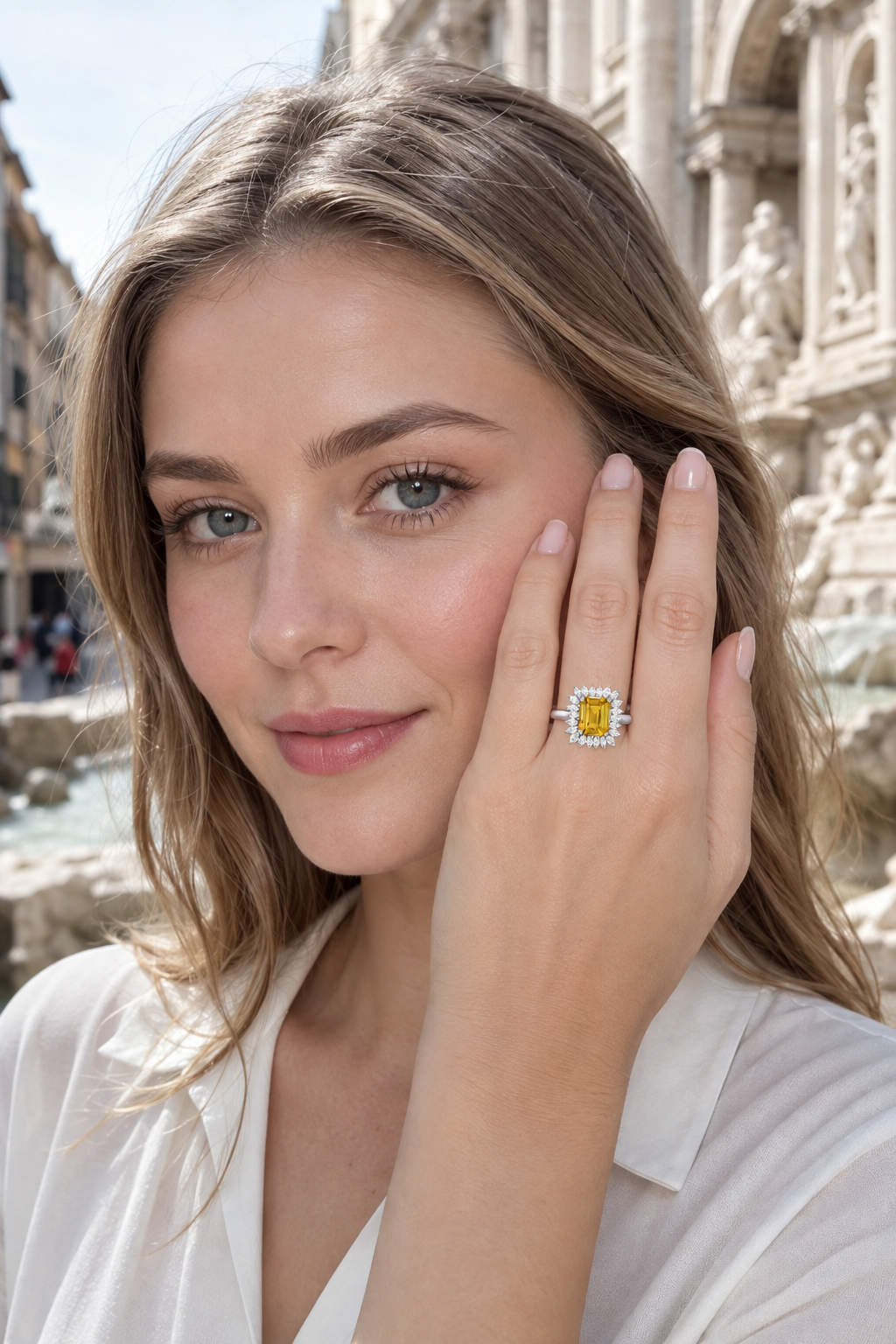 New 2026 30 custom made unique affordable yellow sapphire diamond accents engagement rings