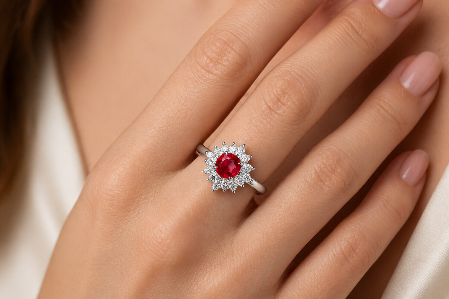 New 2026 1 custom made unique affordable ruby diamond accents engagement rings