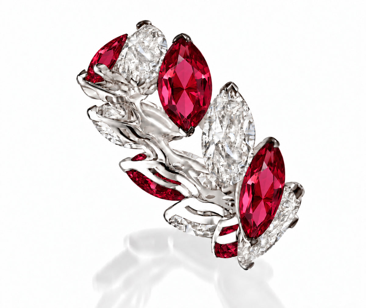 Custom made stackable diamond and ruby anniversary eternity rings 2026 23