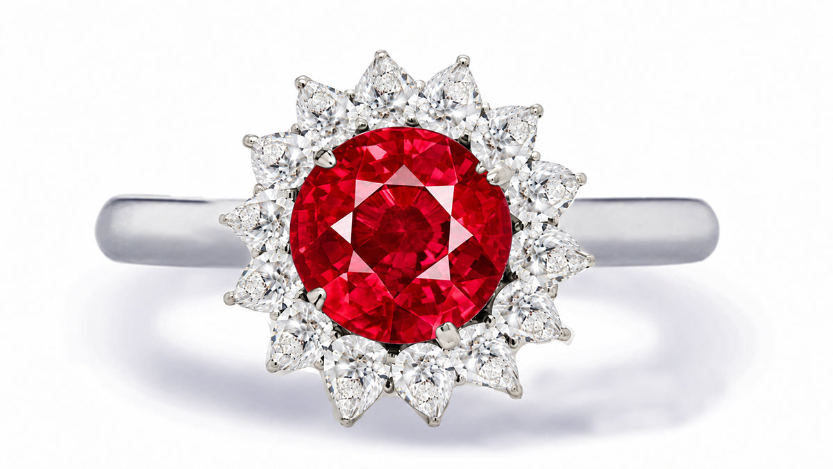 Custom made unique handcrafted non tradional diamond and ruby engagement rings 2026 3