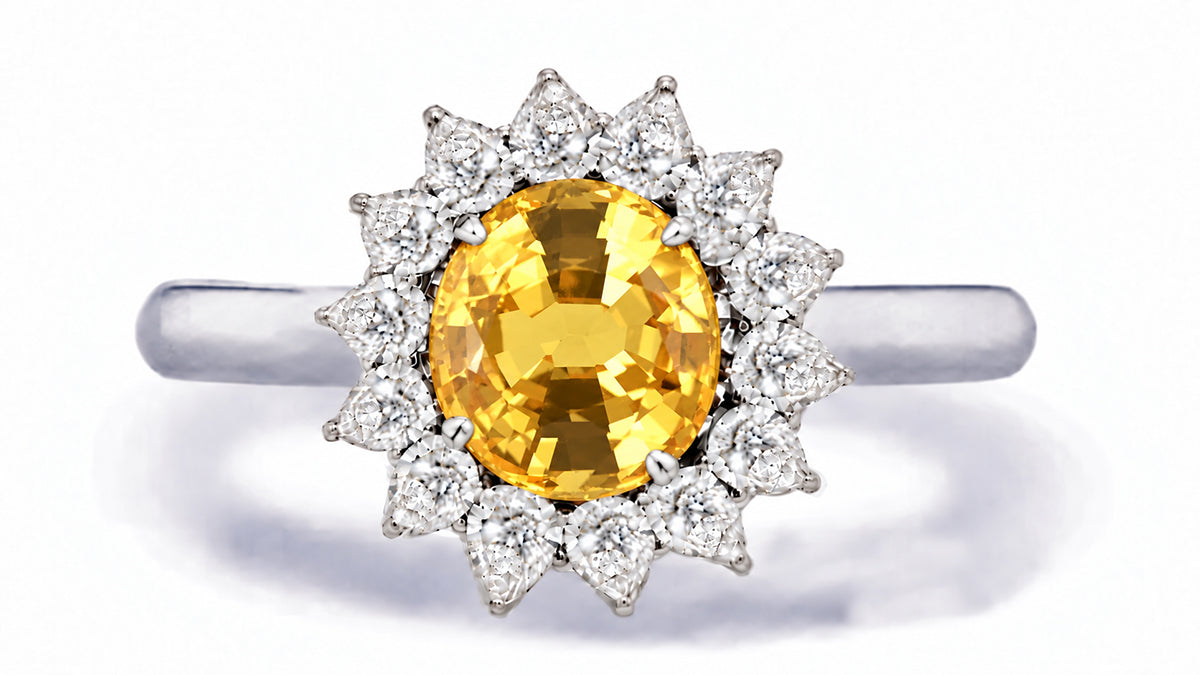 Custom made unique handcrafted non tradional diamond and yellow sapphire engagement rings 2026 3