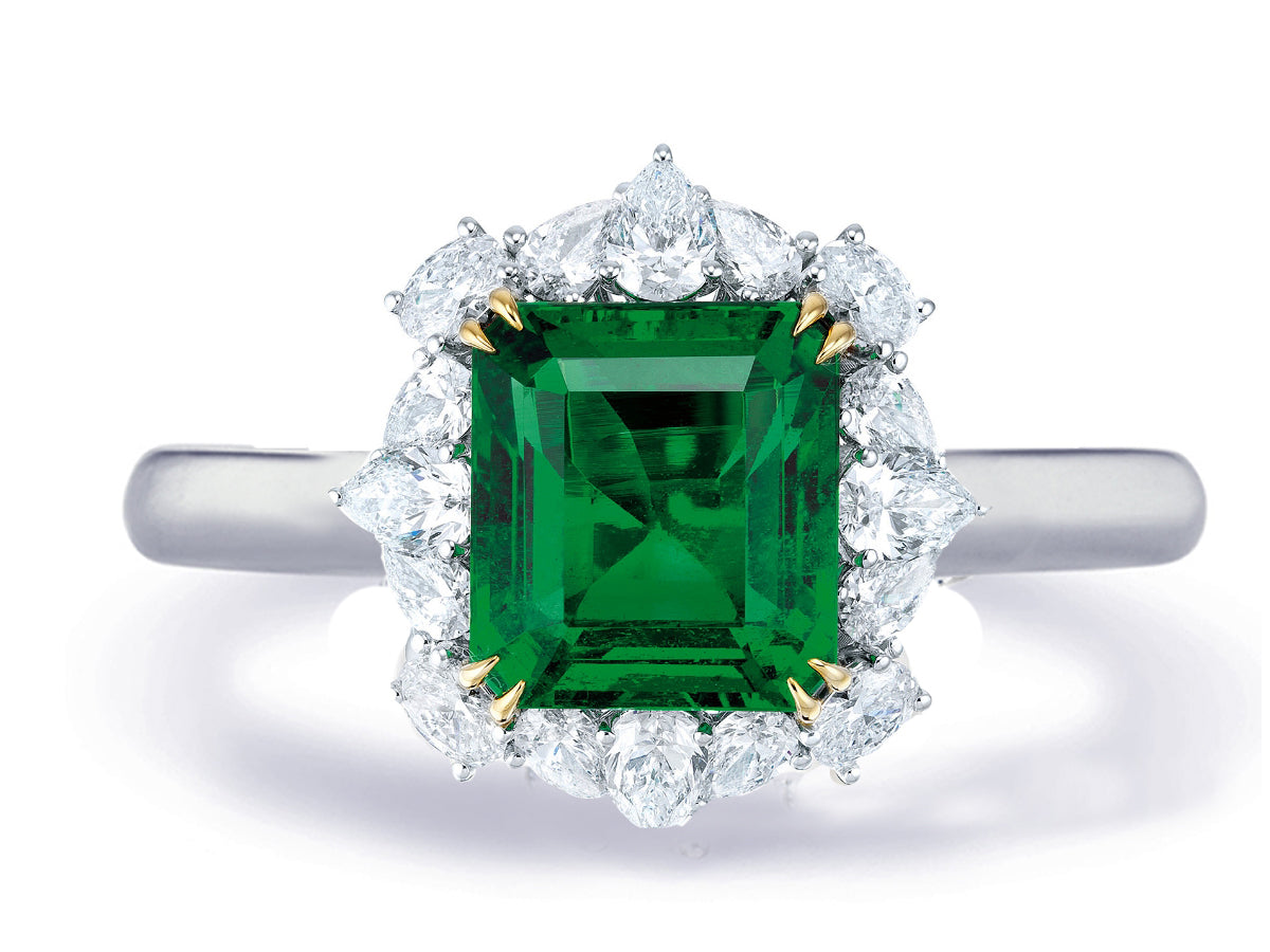 Custom made unique non traditional dream emerald and diamond engagement rings 10