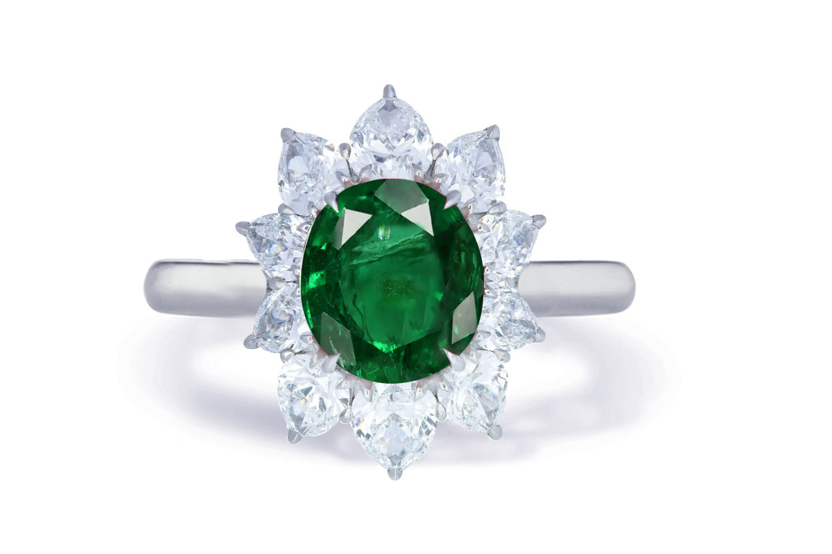 Custom made unique non traditional dream emerald and diamond engagement rings 6
