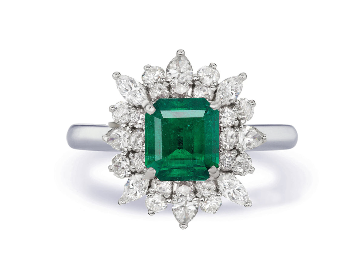 Custom made unique non traditional dream emerald and diamond engagement rings 7