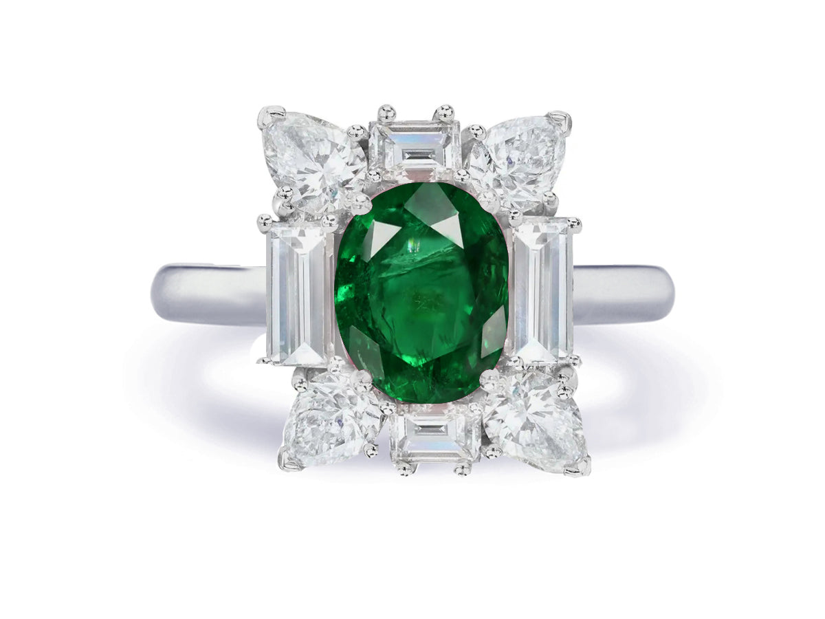 Custom made unique non traditional dream emerald and diamond engagement rings 8
