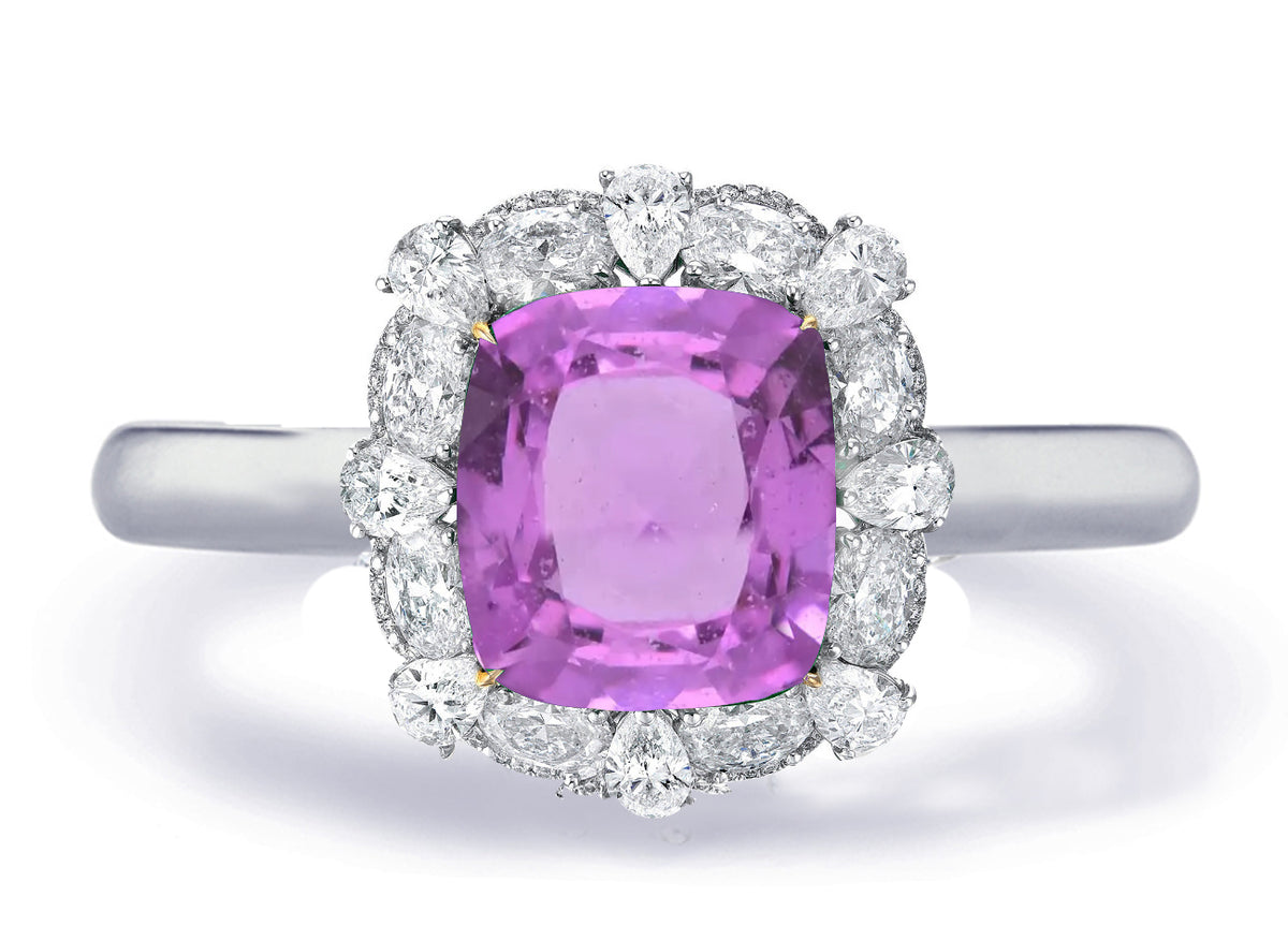 Custom made unique non traditional dream pink sapphire and diamond engagement rings 11