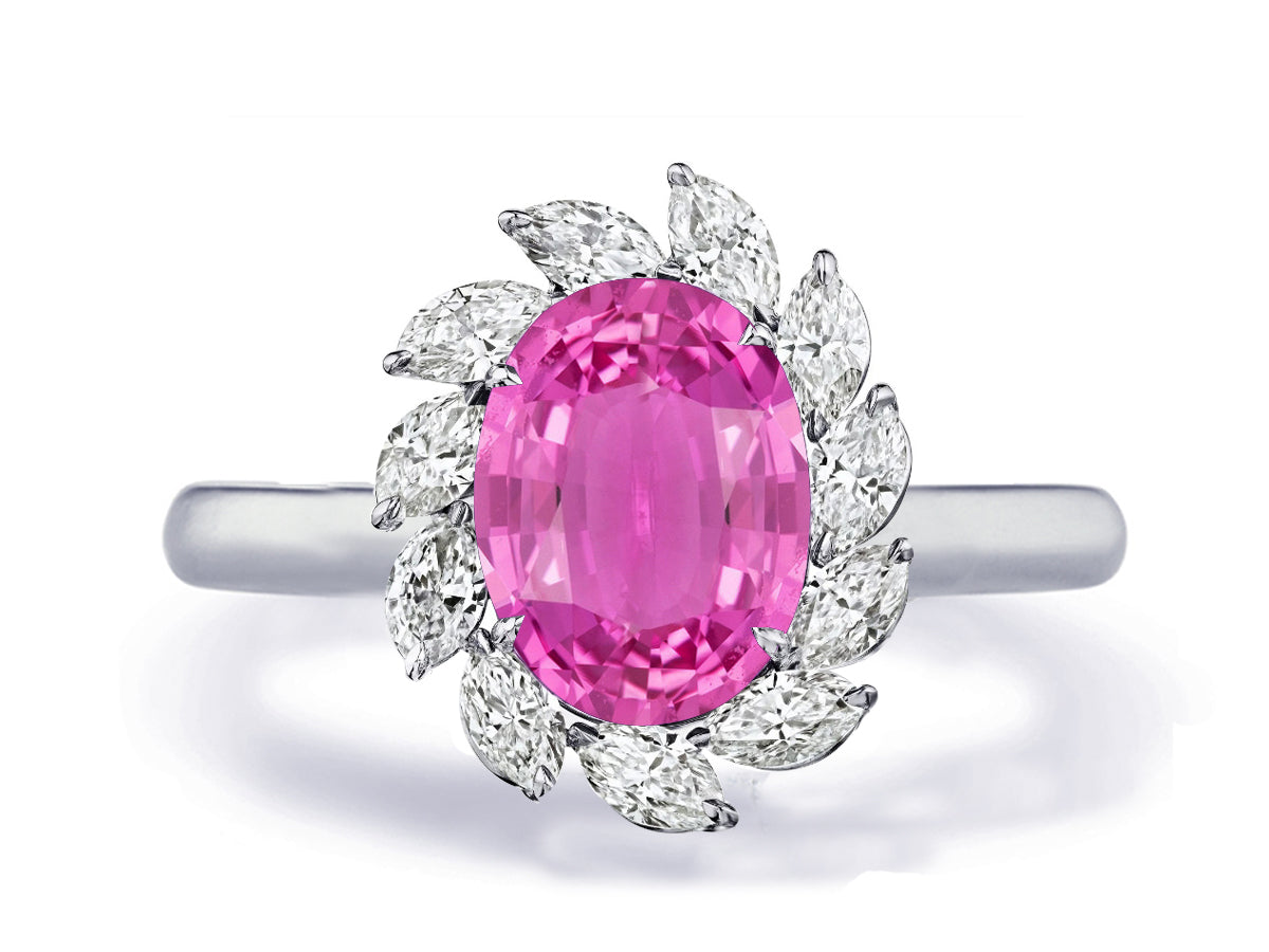 Custom made unique non traditional dream pink sapphire and diamond engagement rings 19