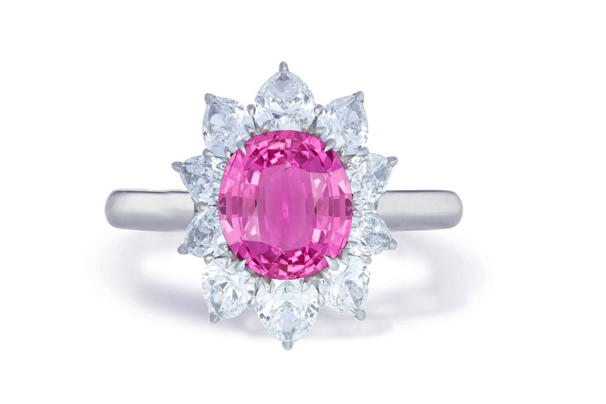 Custom made unique non traditional dream pink sapphire and diamond engagement rings 6
