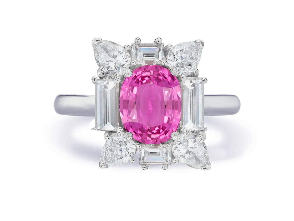 Custom made unique non traditional dream pink sapphire and diamond engagement rings 8