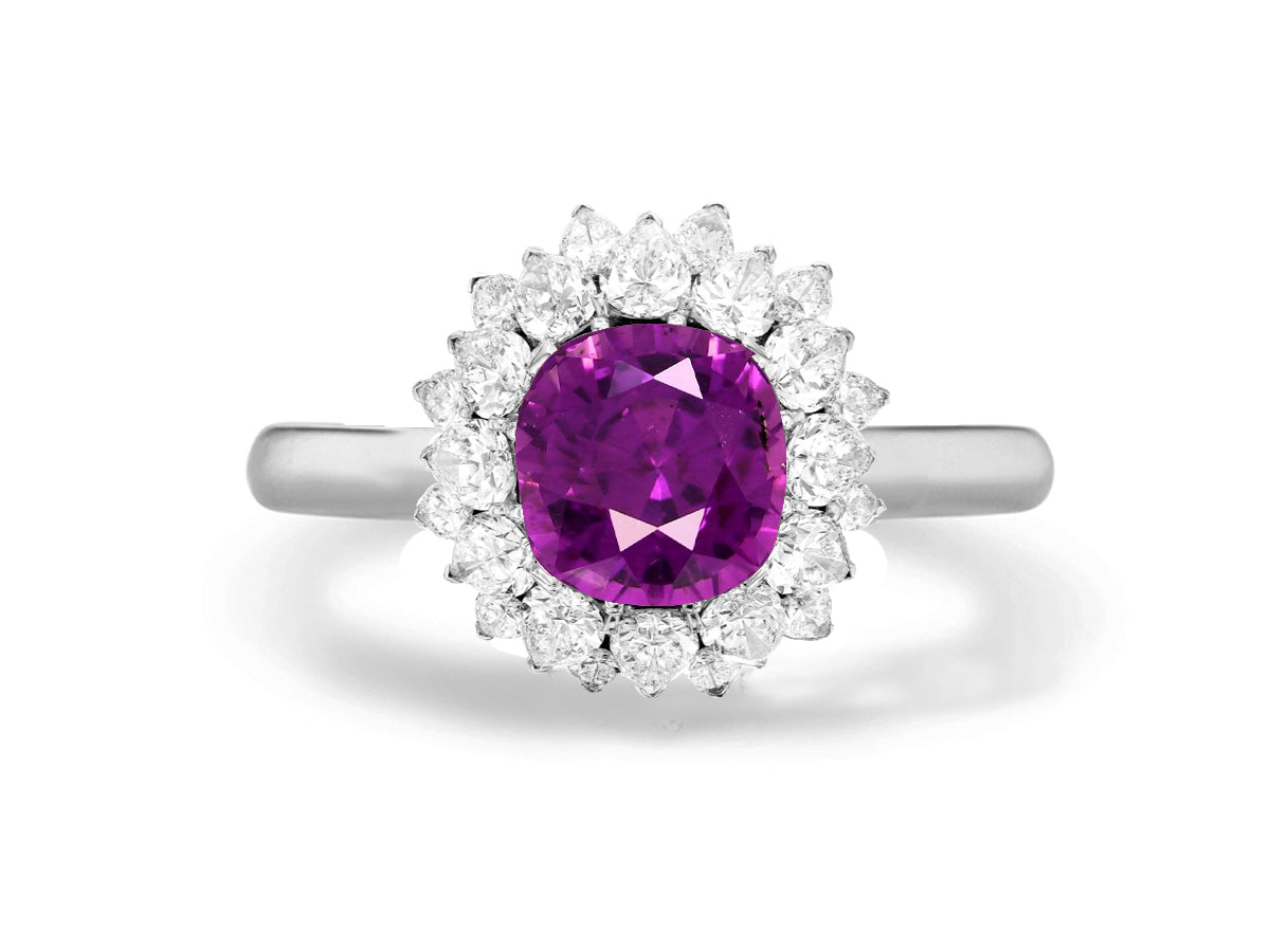Custom made unique non traditional dream purple sapphire and diamond engagement rings 15