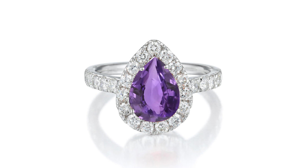 Custom made unique non traditional dream purple sapphire and diamond engagement rings 16