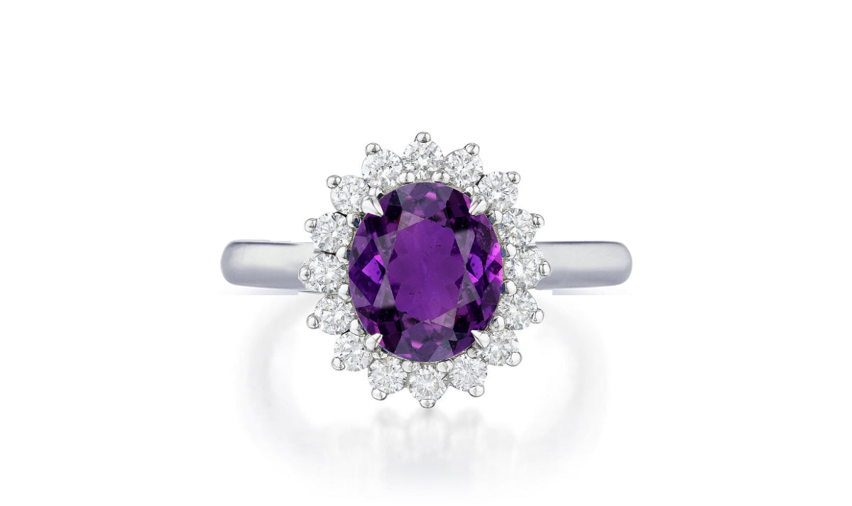 Custom made unique non traditional dream purple sapphire and diamond engagement rings 17