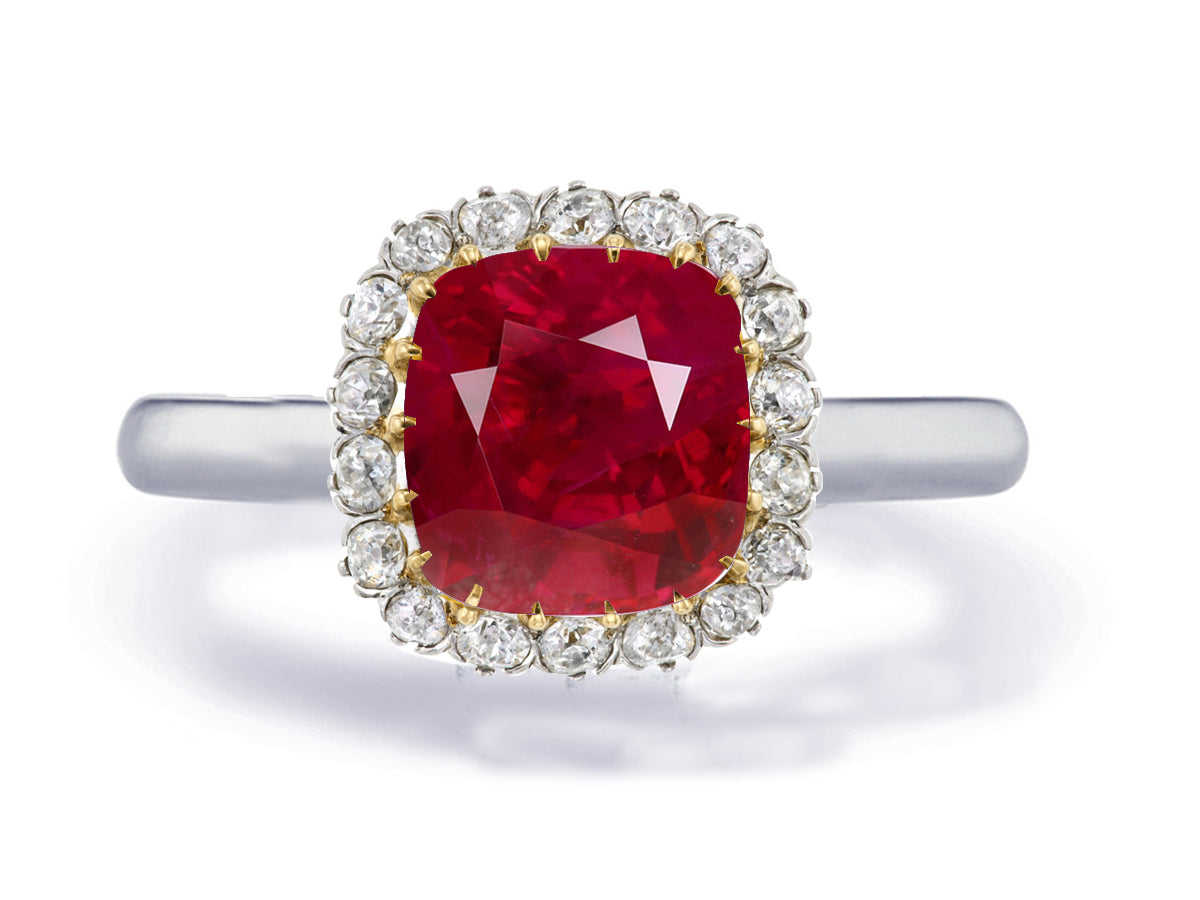 Custom made unique non traditional dream ruby and diamond engagement rings 2