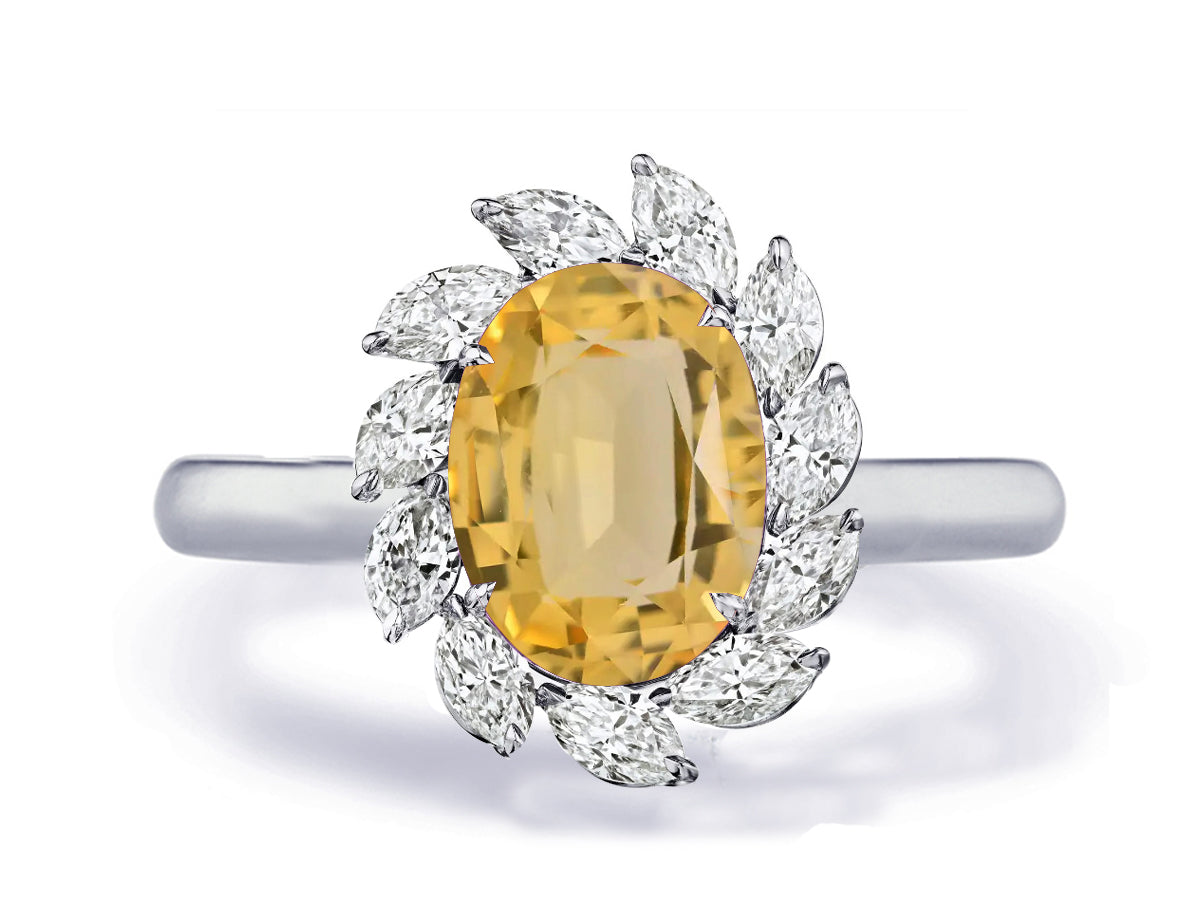 Custom made unique non traditional dream yellow sapphire and diamond engagement rings 19