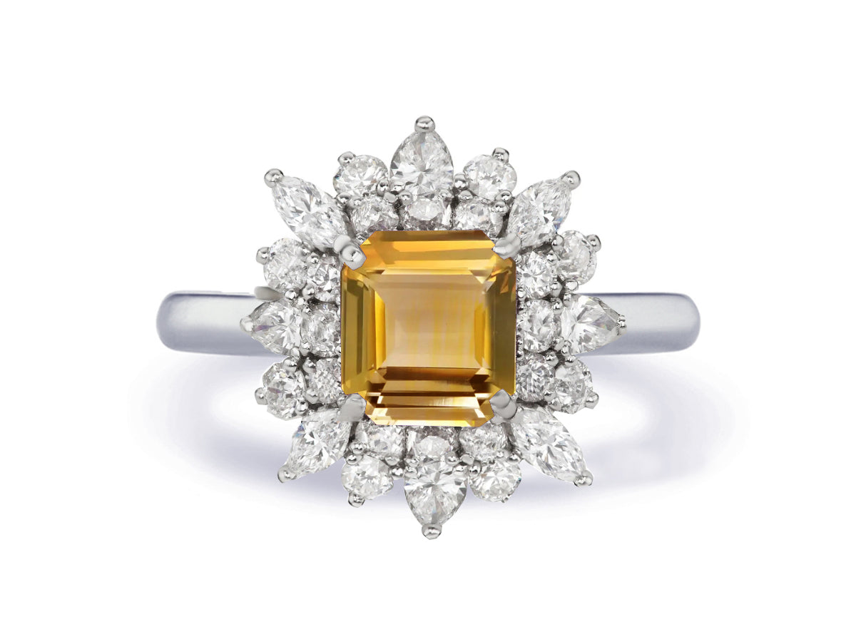 Custom made unique non traditional dream yellow sapphire and diamond engagement rings 7