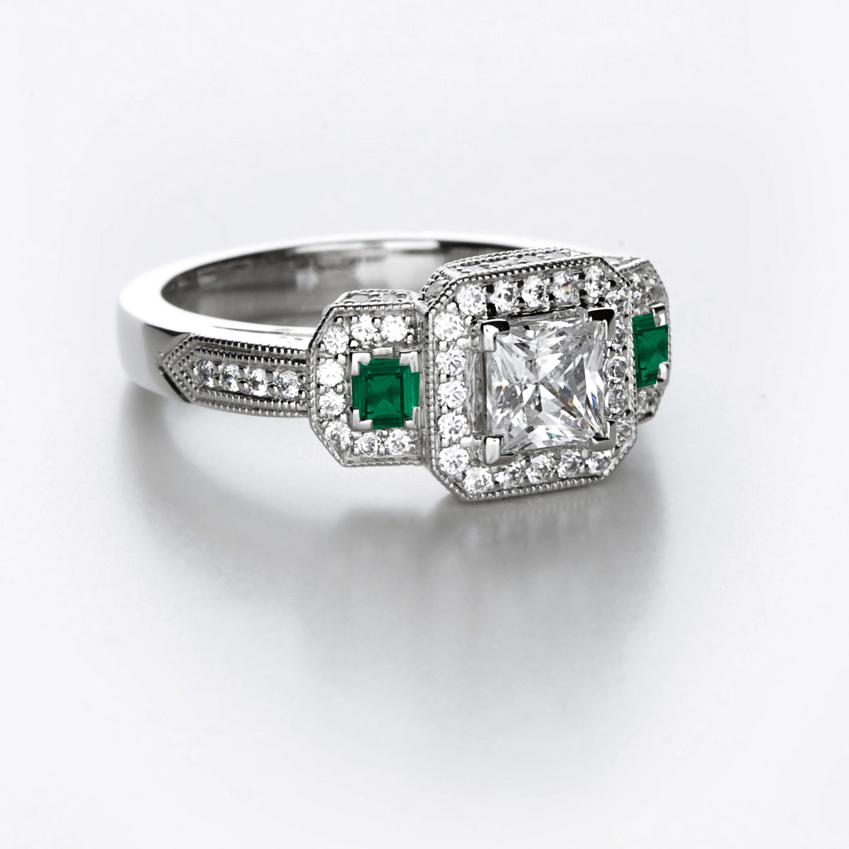 New 2026 106 custom made unique affordable emerald diamond accents engagement rings
