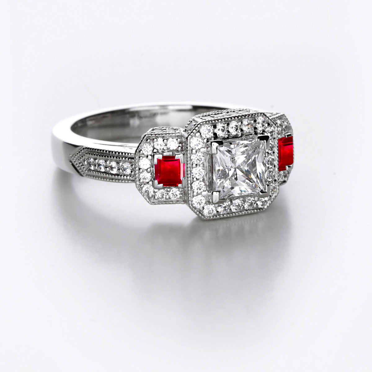 New 2026 106 custom made unique affordable ruby diamond accents engagement rings