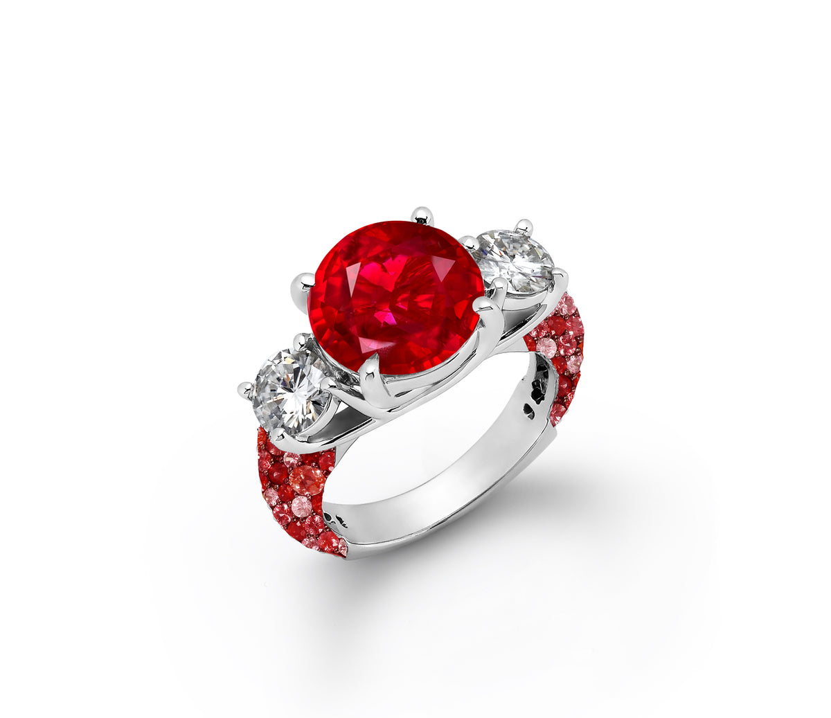 New 2026 108 custom made unique affordable ruby diamond accents engagement rings