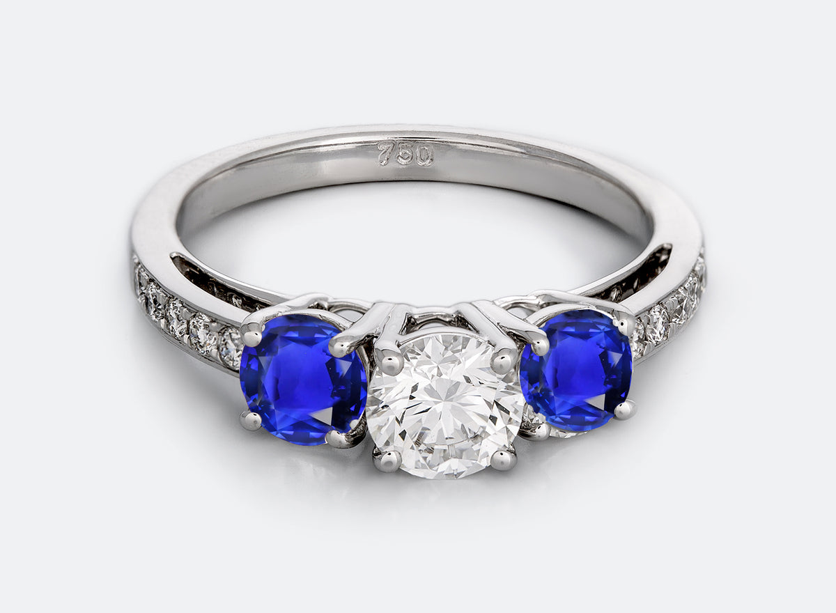 New 2026 113 custom made unique affordable blue sapphire diamond accents engagement rings