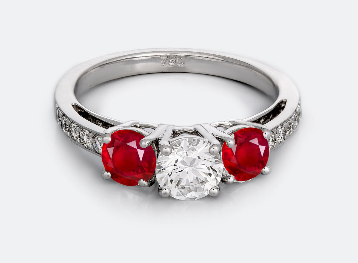 New 2026 113 custom made unique affordable ruby diamond accents engagement rings