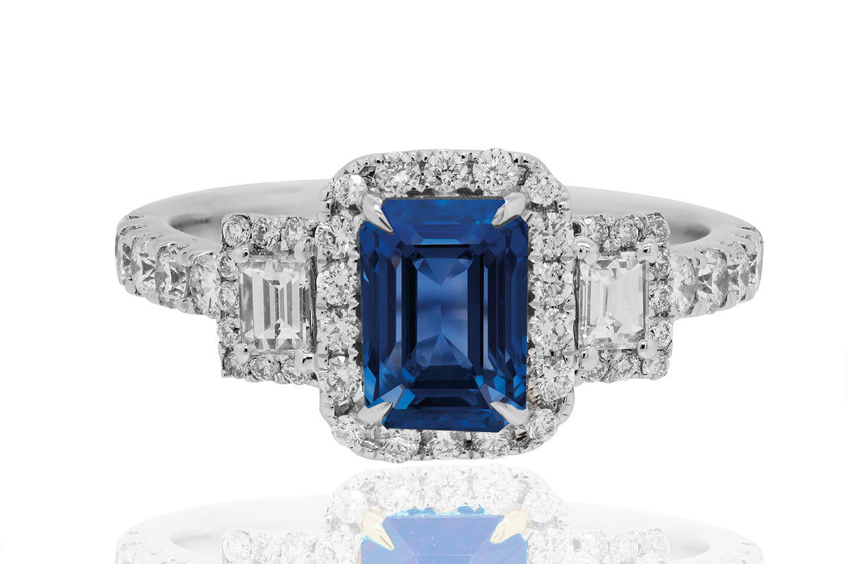 New 2026 116 custom made unique affordable blue sapphire diamond accents engagement rings