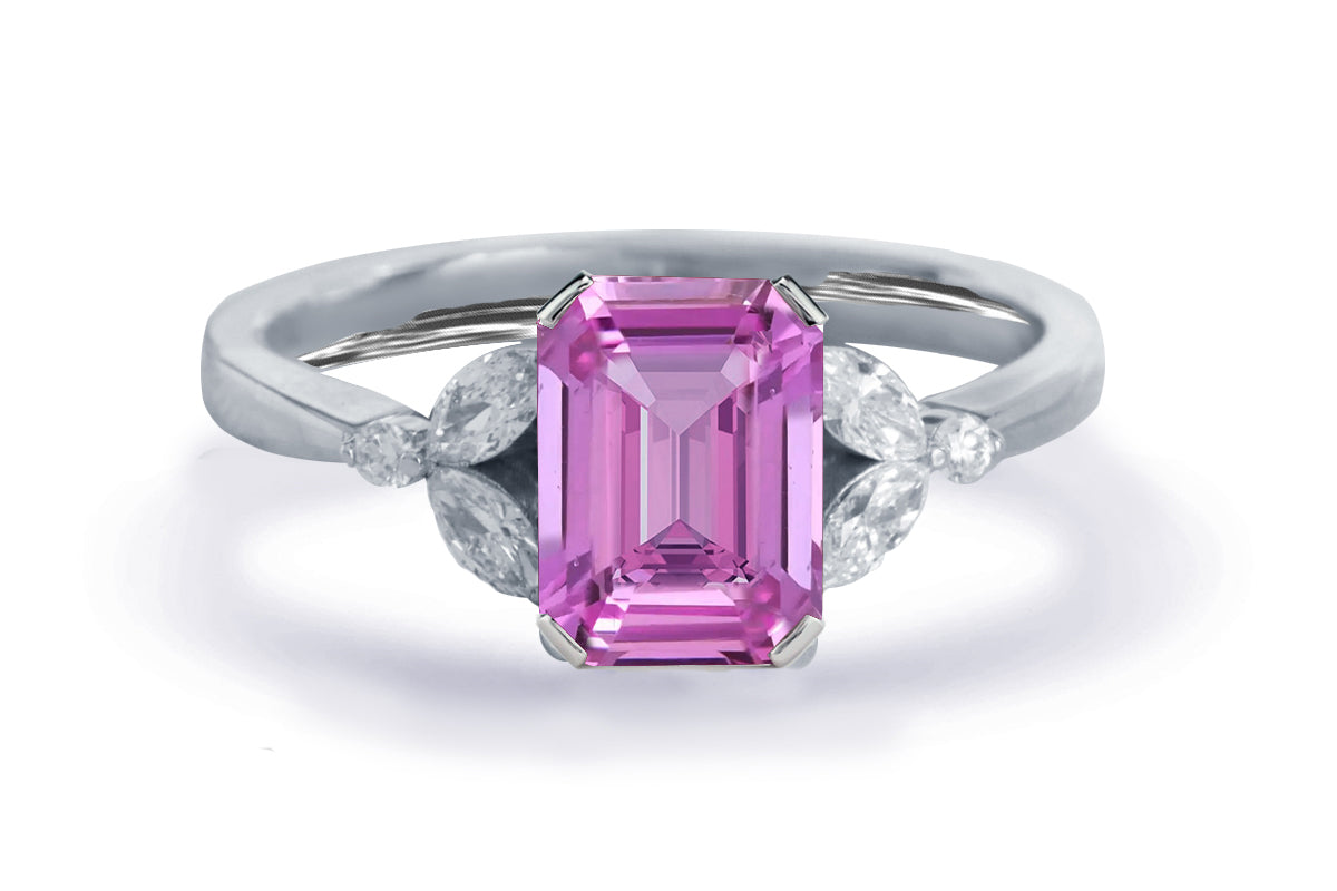 New 2026 150 custom made unique affordable pink sapphire diamond accents engagement rings