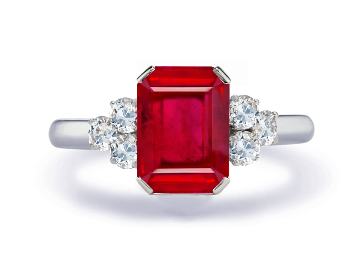 New 2026 156 custom made unique affordable ruby diamond accents engagement rings