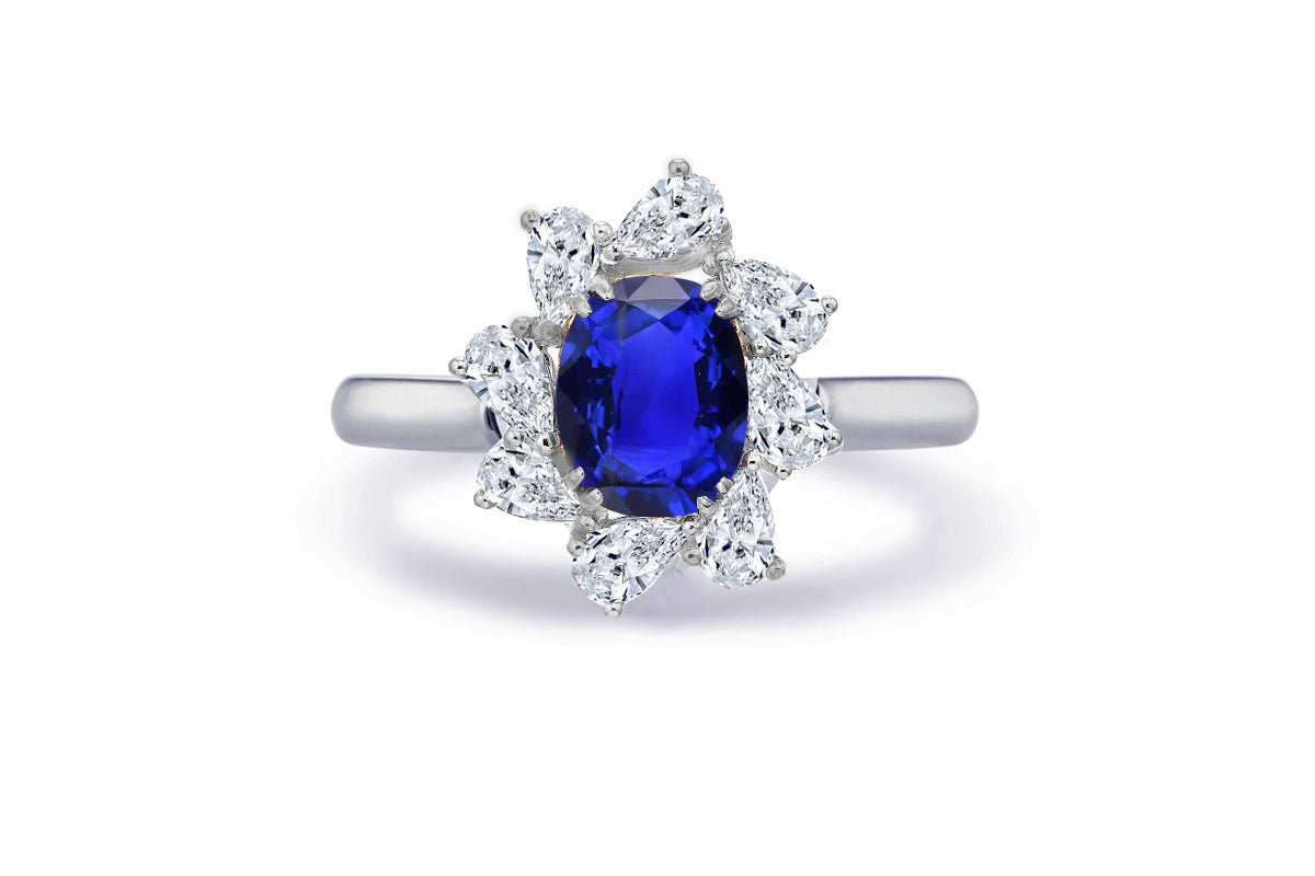 New 2026 16 custom made unique affordable blue sapphire diamond accents engagement rings