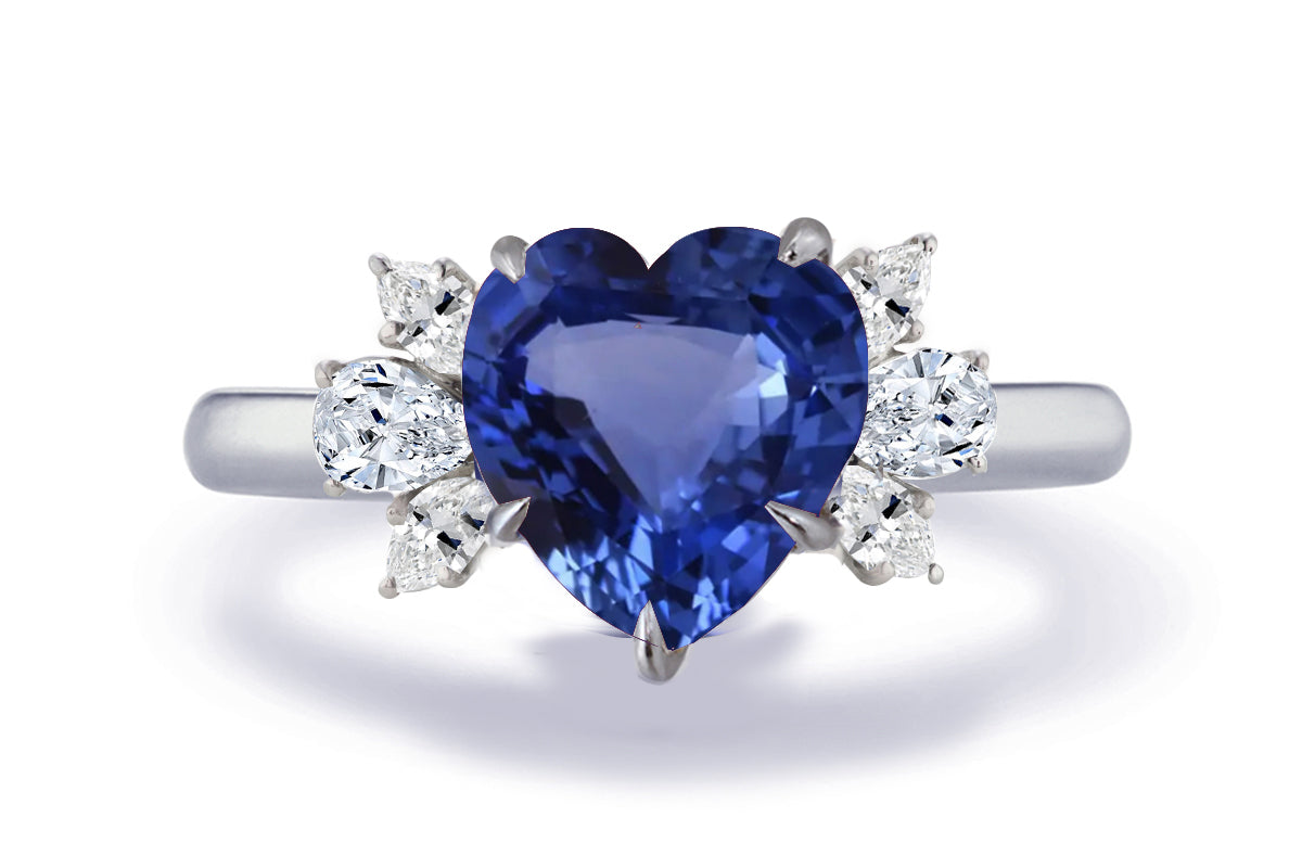 New 2026 160 custom made unique affordable blue sapphire diamond accents engagement rings