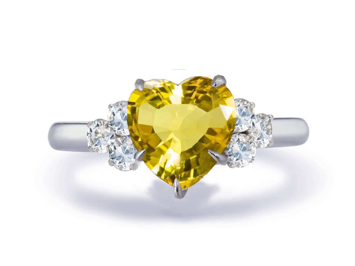 New 2026 161 custom made unique affordable yellow sapphire diamond accents engagement rings