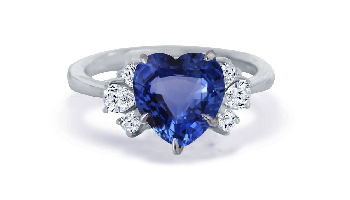 New 2026 162 custom made unique affordable blue sapphire diamond accents engagement rings
