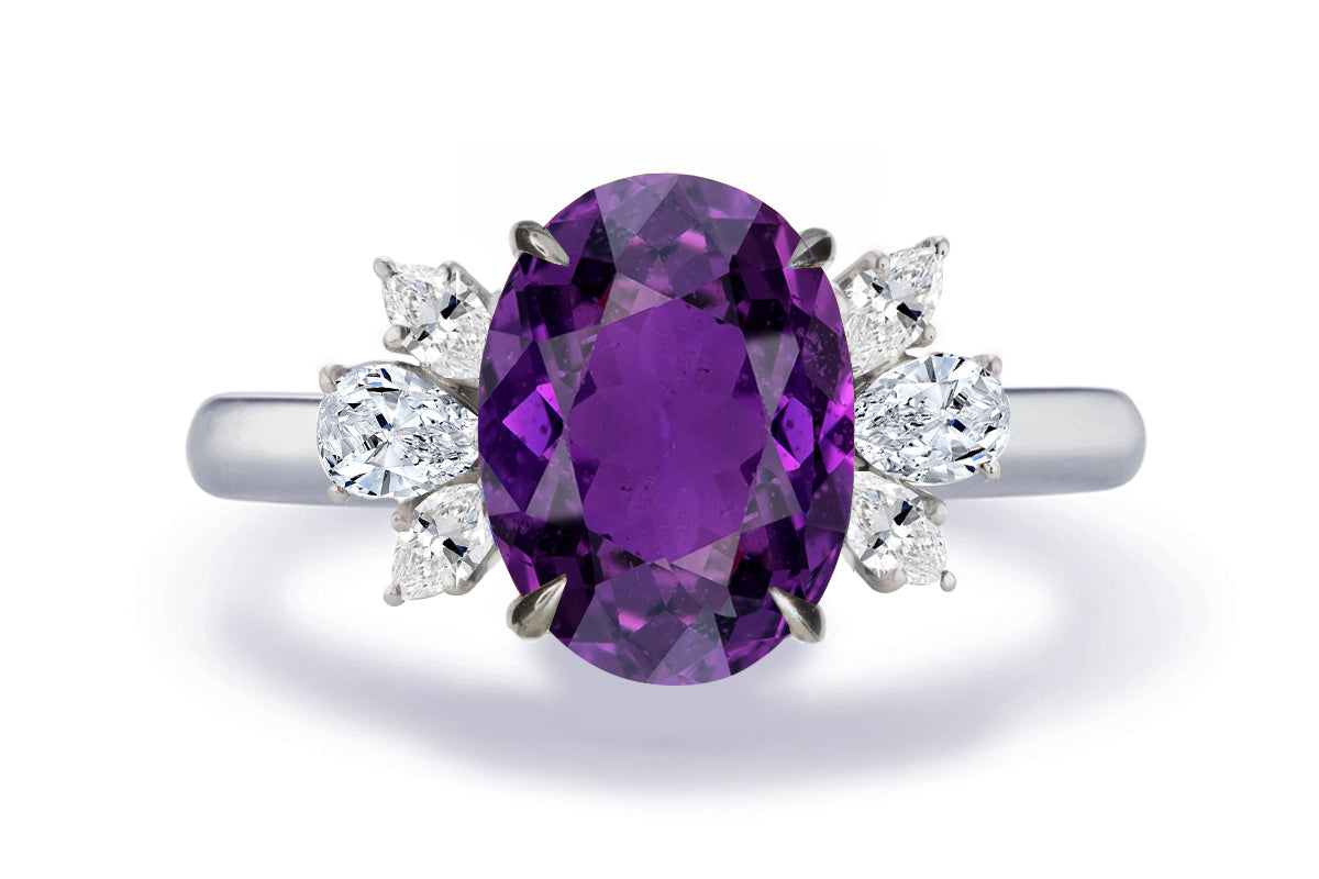 New 2026 163 custom made unique affordable purple sapphire diamond accents engagement rings
