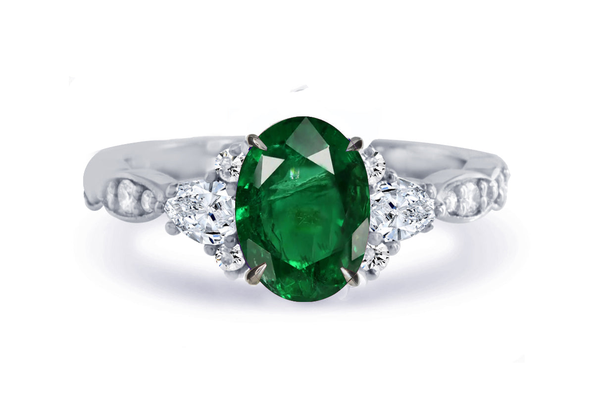 New 2026 164 custom made unique affordable emerald diamond accents engagement rings