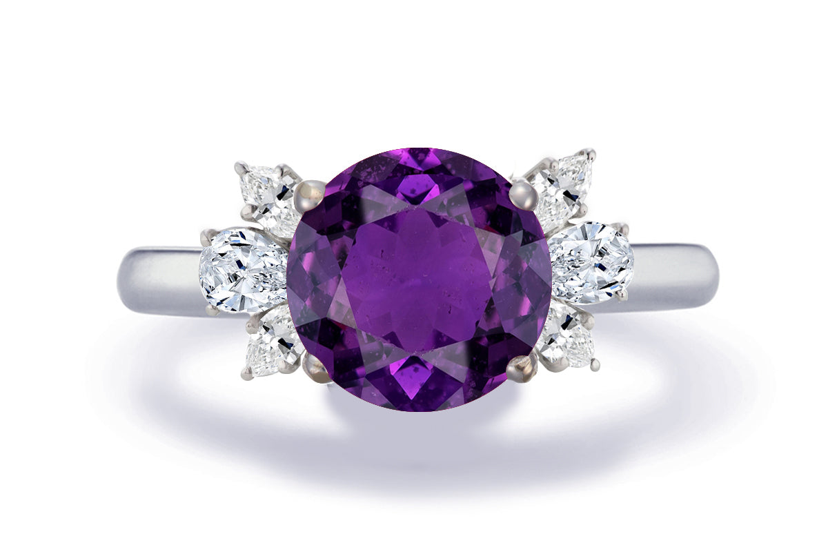 New 2026 166 custom made unique affordable purple sapphire diamond accents engagement rings