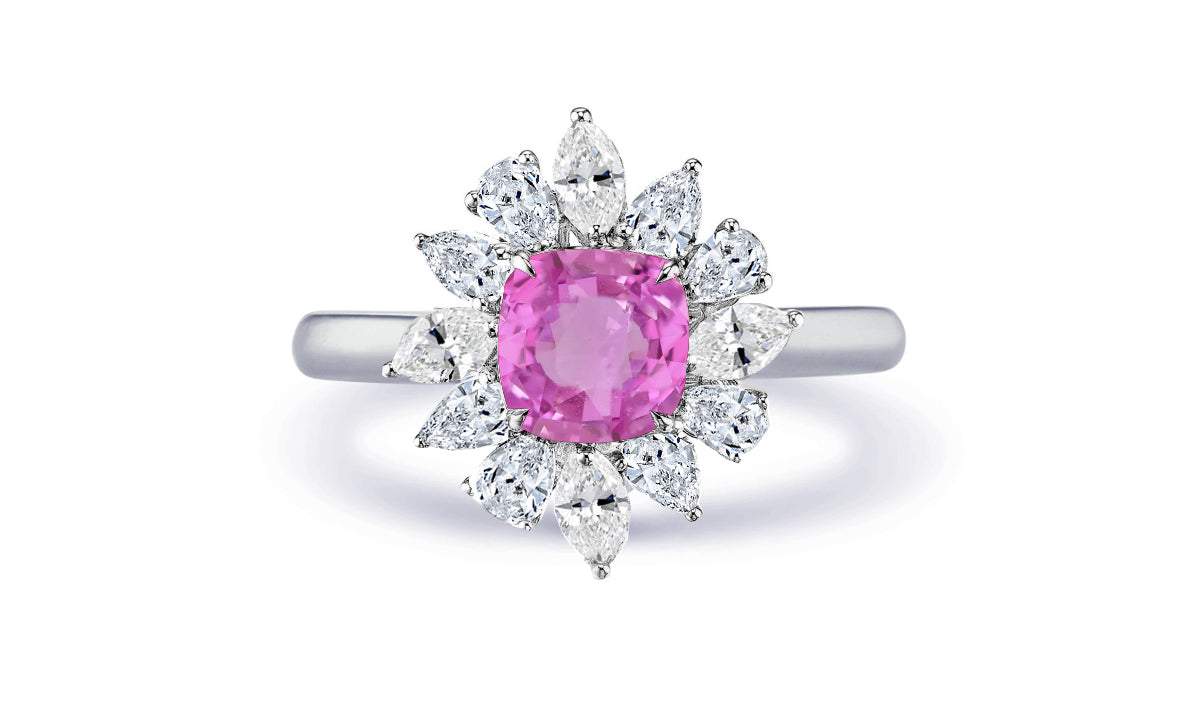 New 2026 19 custom made unique affordable pink sapphire diamond accents engagement rings