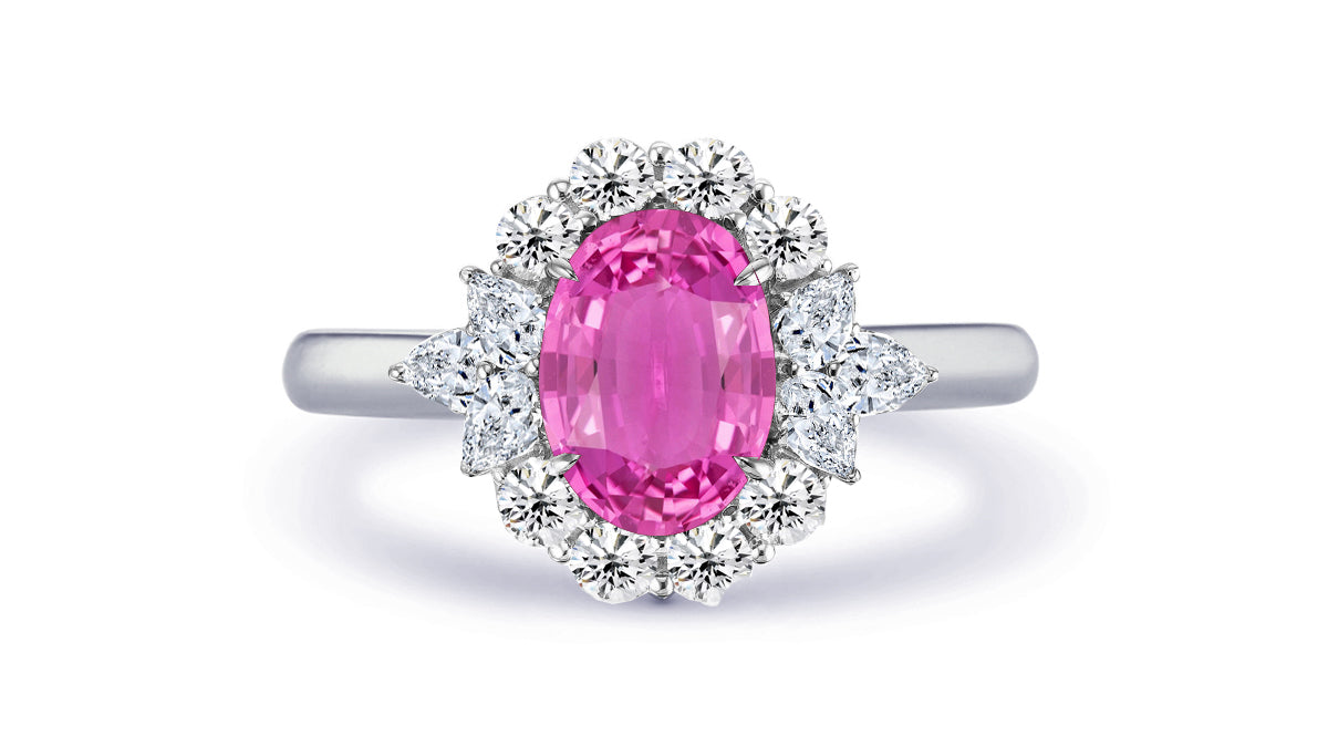 New 2026 20 custom made unique affordable pink sapphire diamond accents engagement rings