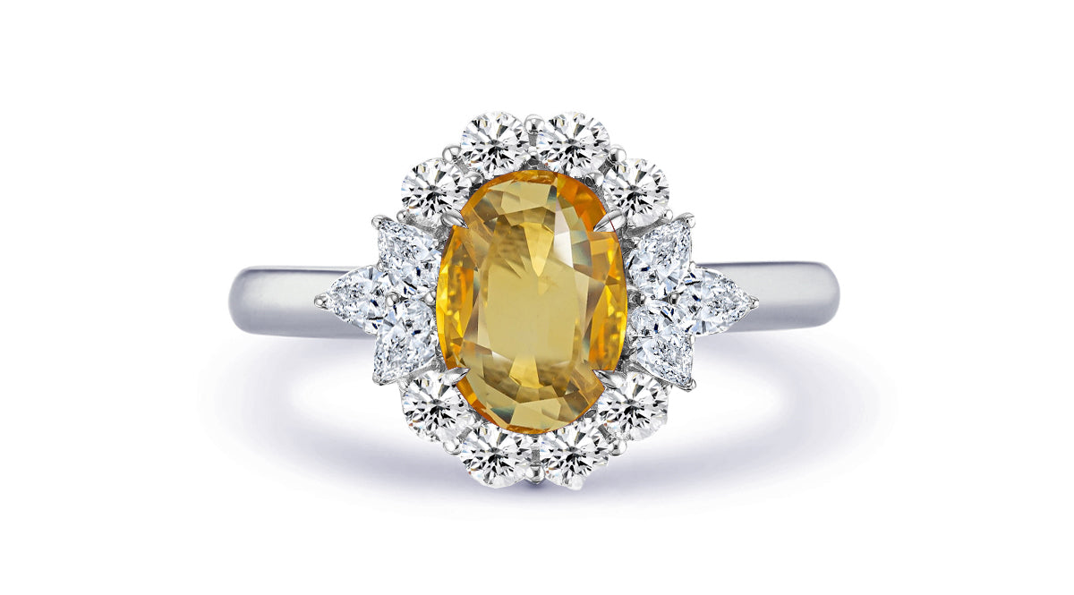 New 2026 20 custom made unique affordable yellow sapphire diamond accents engagement rings