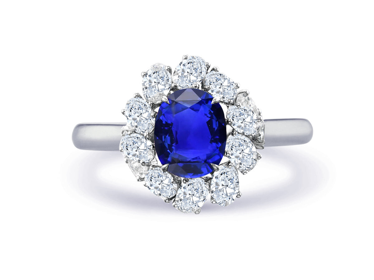 New 2026 22 custom made unique affordable blue sapphire diamond accents engagement rings
