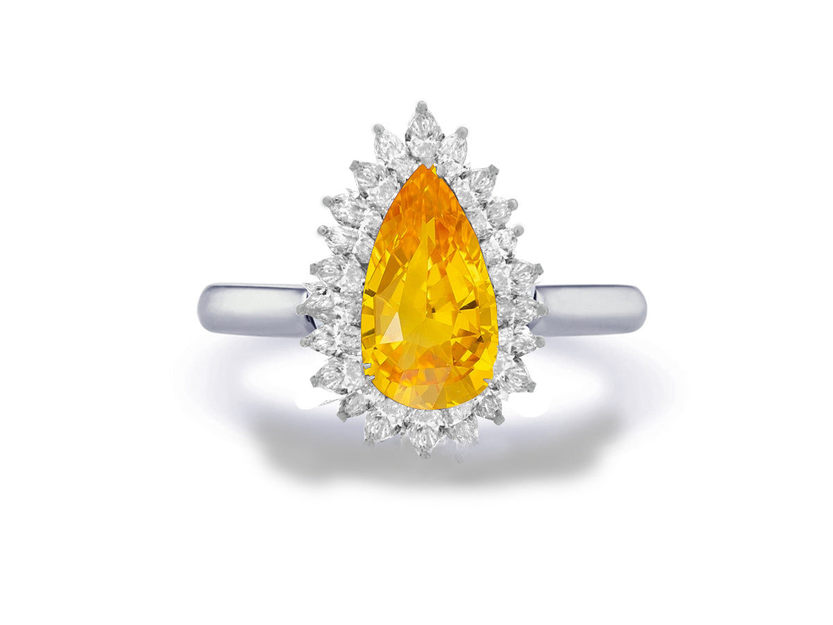 New 2026 28 custom made unique affordable yellow sapphire diamond accents engagement rings