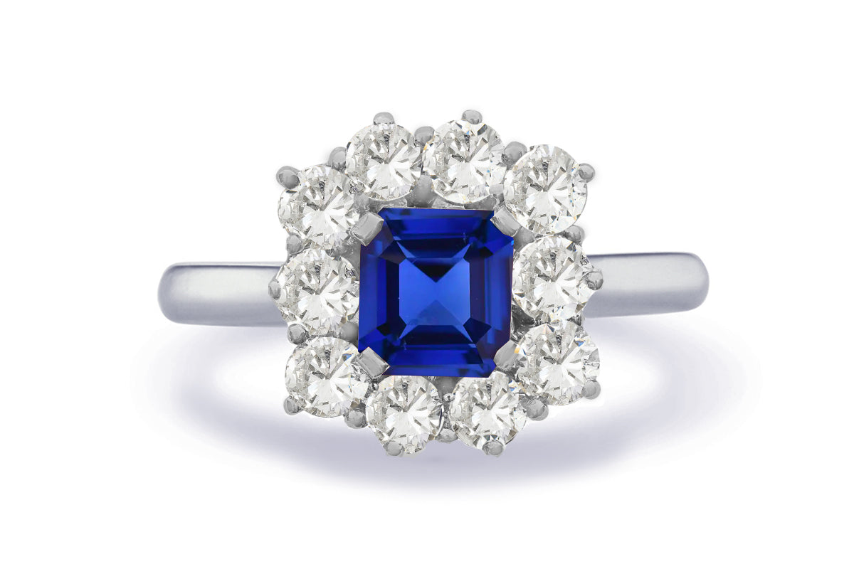 New 2026 37 custom made unique affordable blue sapphire diamond accents engagement rings