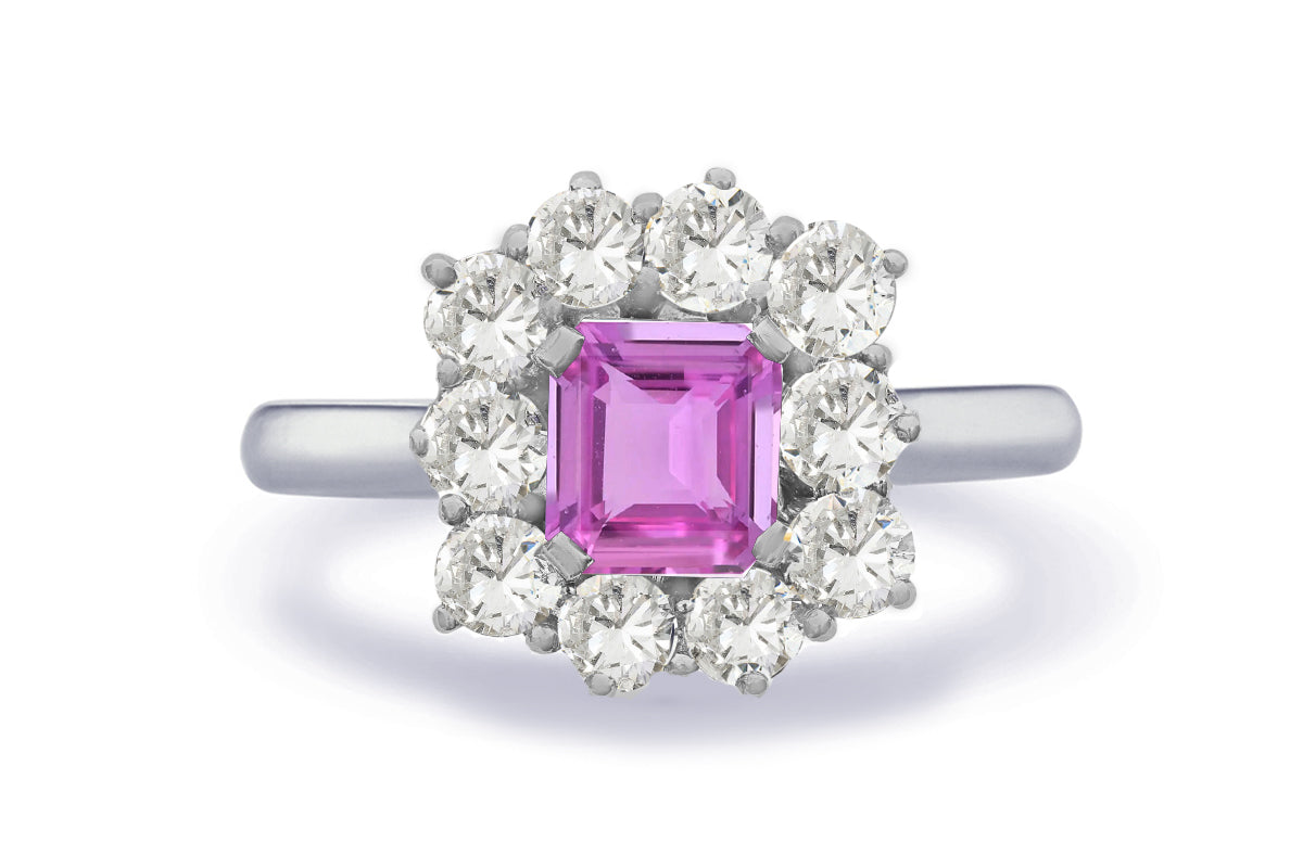 New 2026 37 custom made unique affordable pink sapphire diamond accents engagement rings