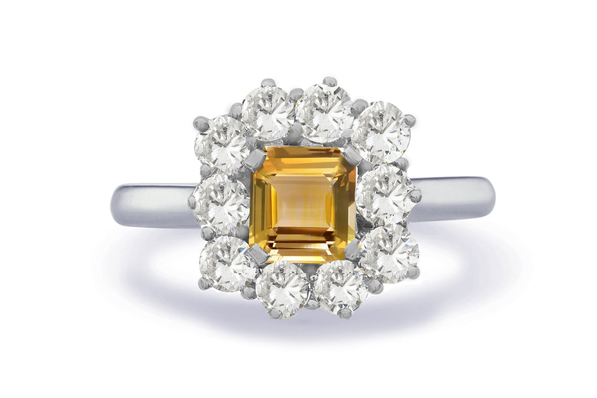 New 2026 37 custom made unique affordable yellow sapphire diamond accents engagement rings