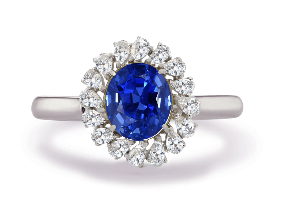 New 2026 42 custom made unique affordable blue sapphire diamond accents engagement rings