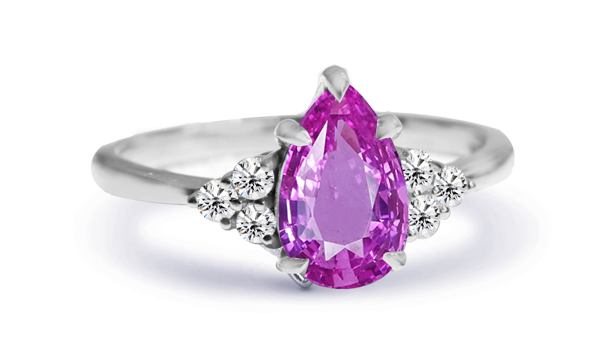 New 2026 51 custom made unique affordable pink sapphire diamond accents engagement rings