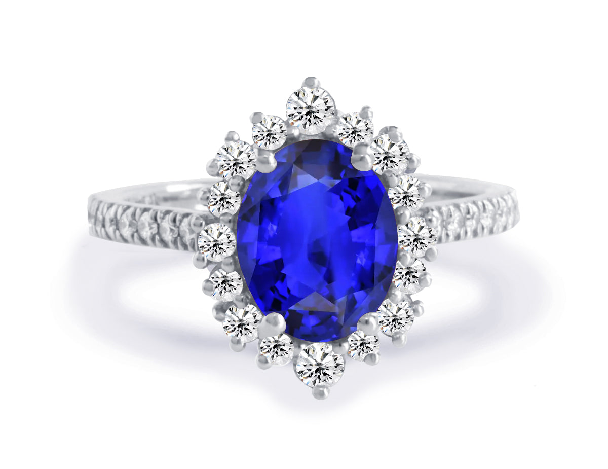New 2026 52 custom made unique affordable blue sapphire diamond accents engagement rings