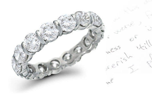 eternity ring bar set with round diamonds